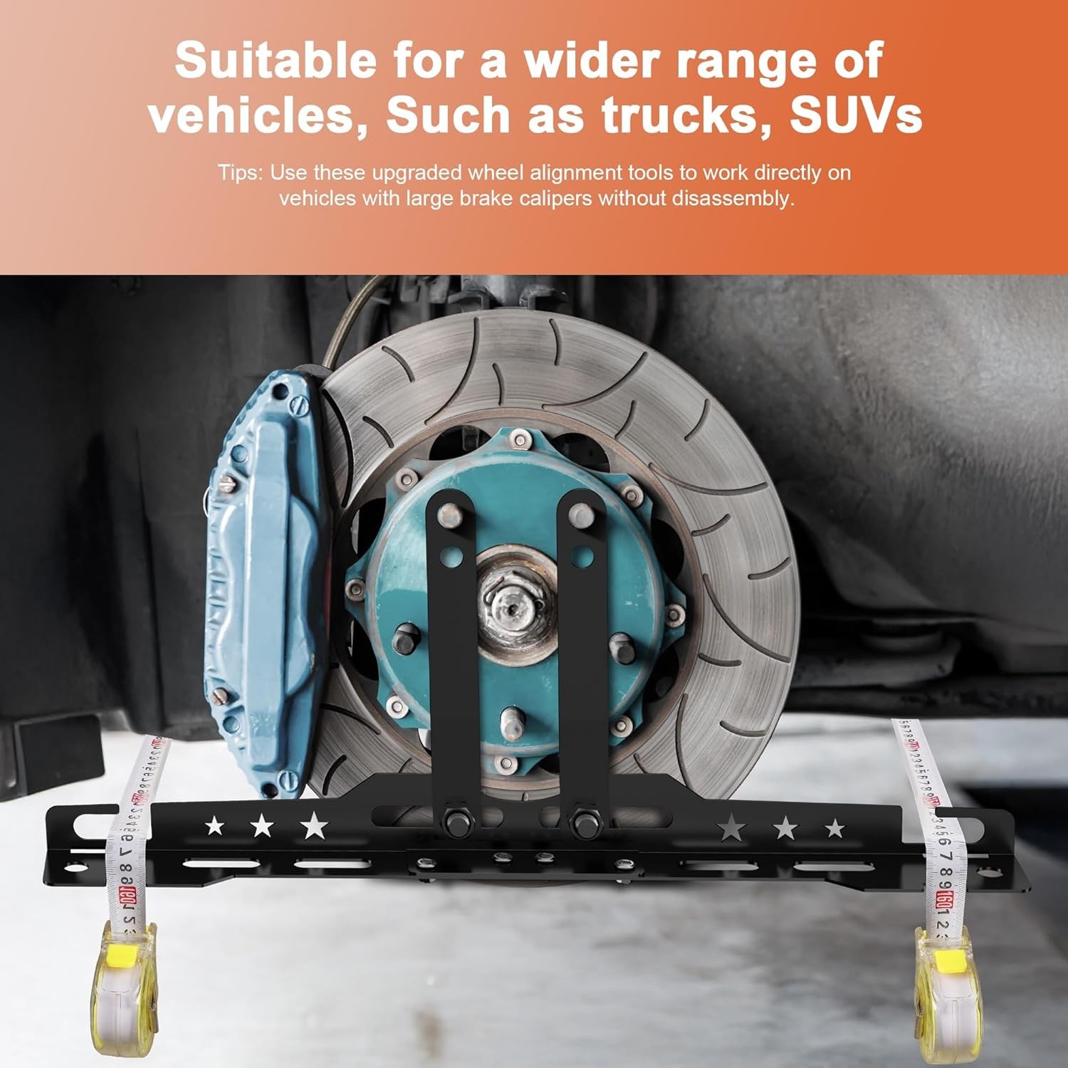 2Pcs Upgraded Wheel Toe Alignment Tool Plate Kit with 2Pcs Measuring Tapes 2025