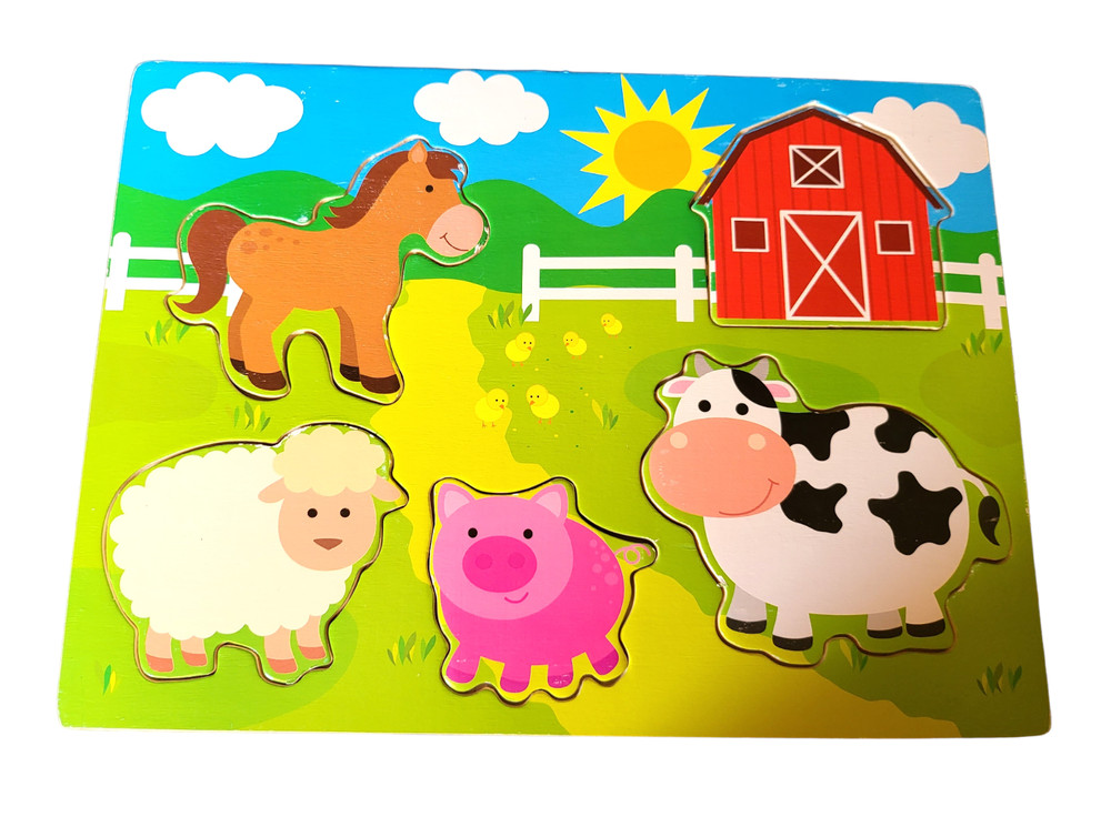 5 Pc Farm Wooden Puzzle