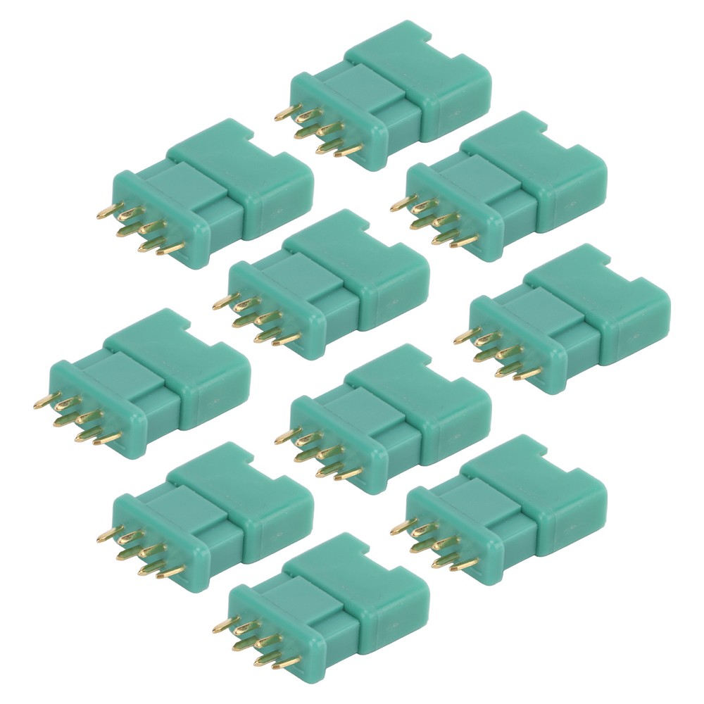 10 Pairs MPX Green Hexagonal Plug Multiplex Socket 6 Pin Connector Plugs Full