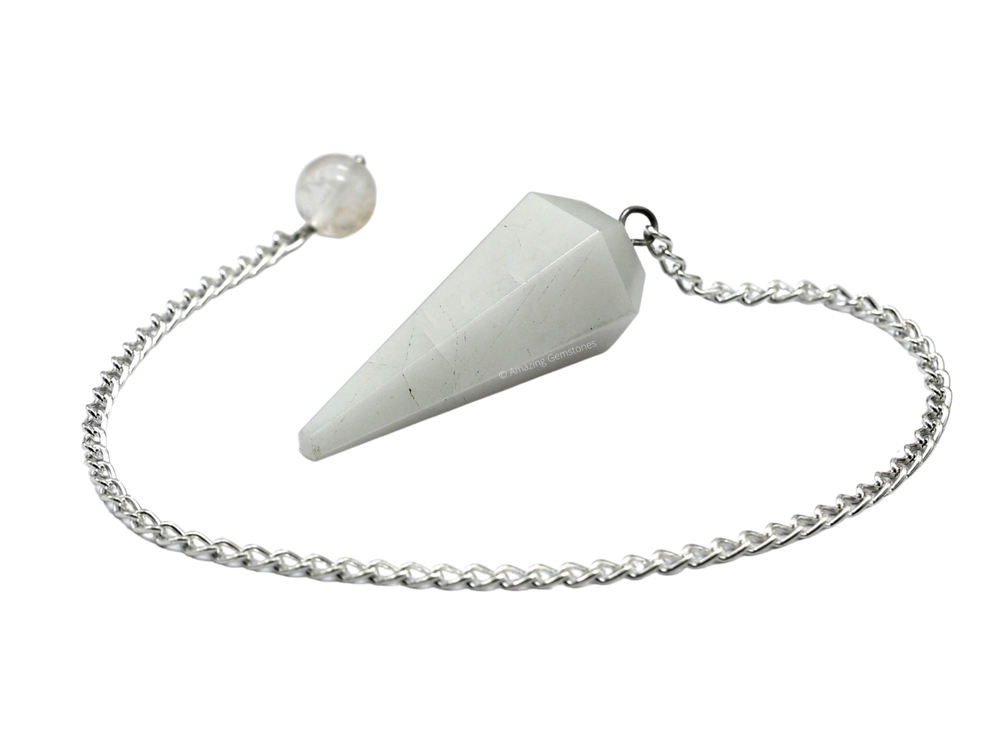 Snow Quartz Dowsing Crystal Pendulum