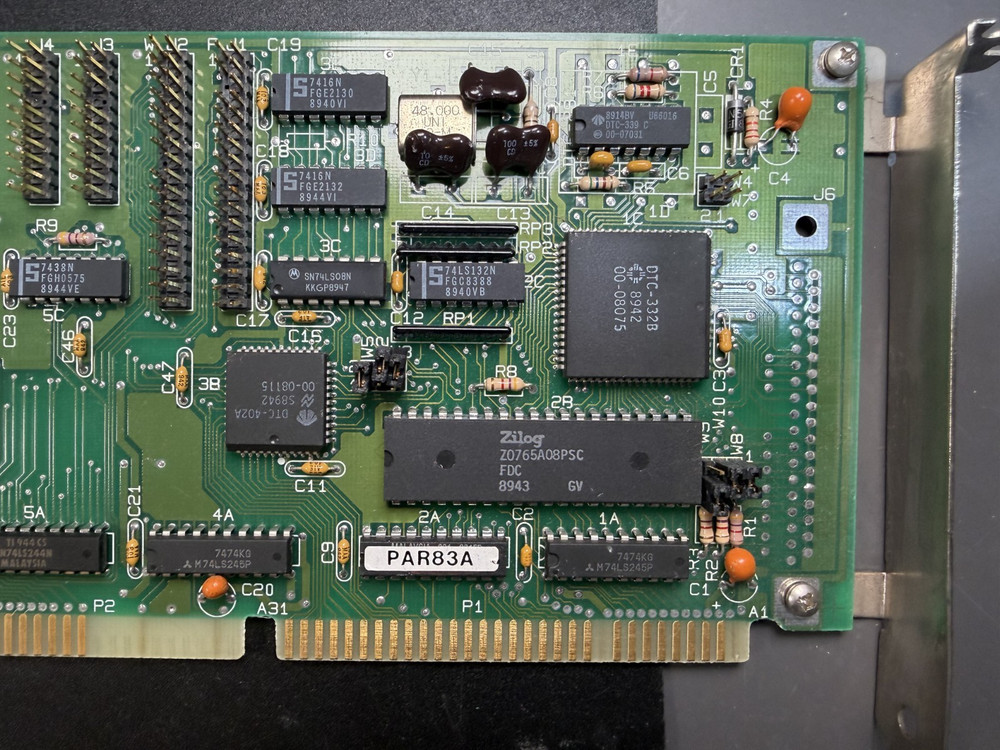 DTC 7287 Rev.D DTC Data Technology 16-bit ISA RLL Hard Drive & Floppy Controller