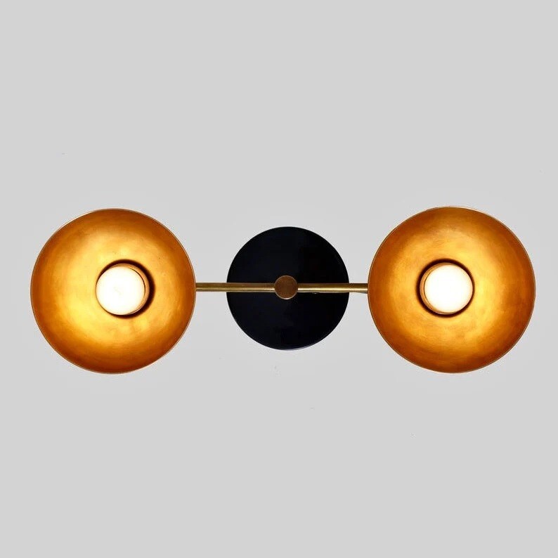 Modern Handmade Brass 2 light BOLIVAR Ceiling Light Lamp , Flush Mount Light Low