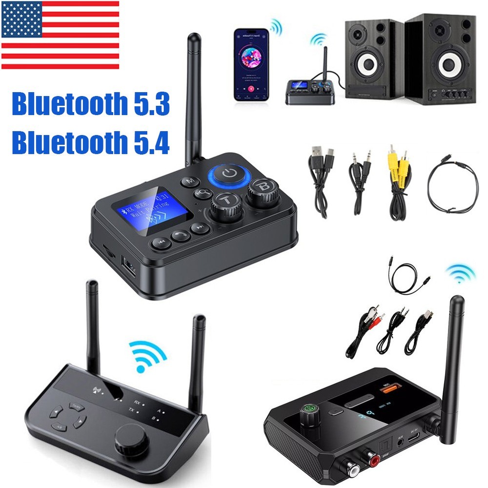 Bluetooth 5.3 Transmitter Receiver 3.5mm AUX USB TV Home Stereo Audio Adapter