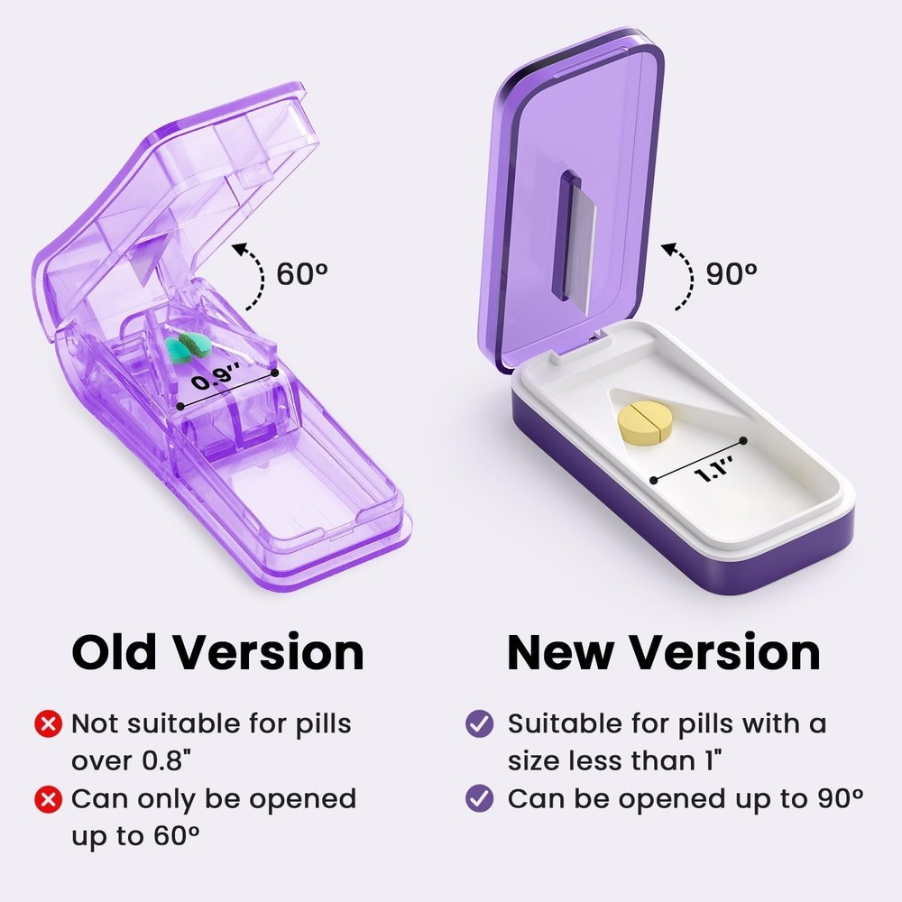 Large or Small Pills,Pill Splitters Cutting Multiple Pills/Supplement/Medication