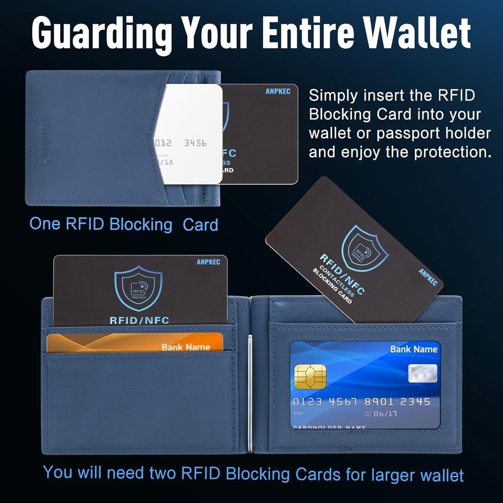 RFID Blocking Card – NFC Contactless Credit Debit Card Protector (5 Pack)