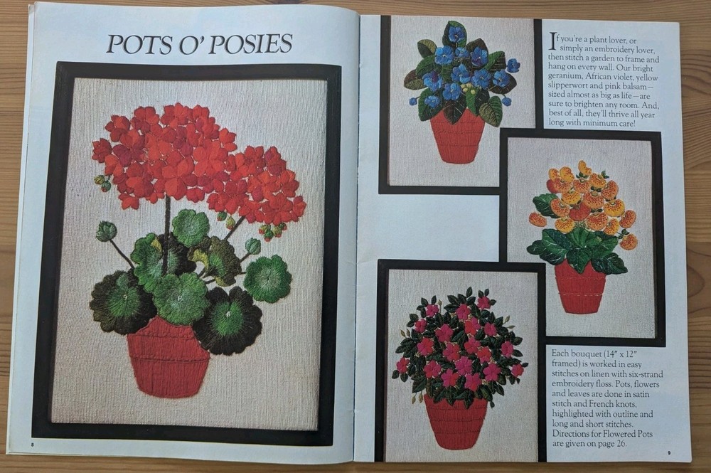 McCall's Embroidery Easy Stitchery Includes Crewel Cross-Stitch Counted Thread