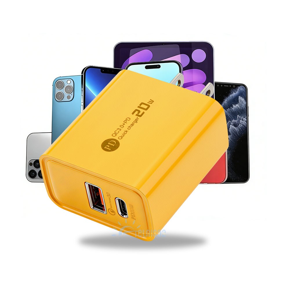 USB Wall Charger Dual Port, USB Type C Cube Power Adapter Charger Plug Block ...