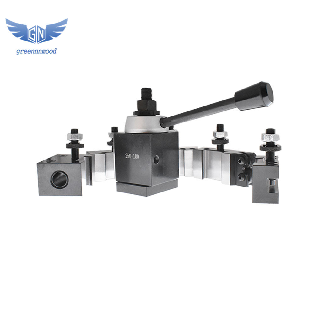 6Pcs AXA 250-100 Size Piston Type Quick Change Tool Post Set For Swing Dia 12"