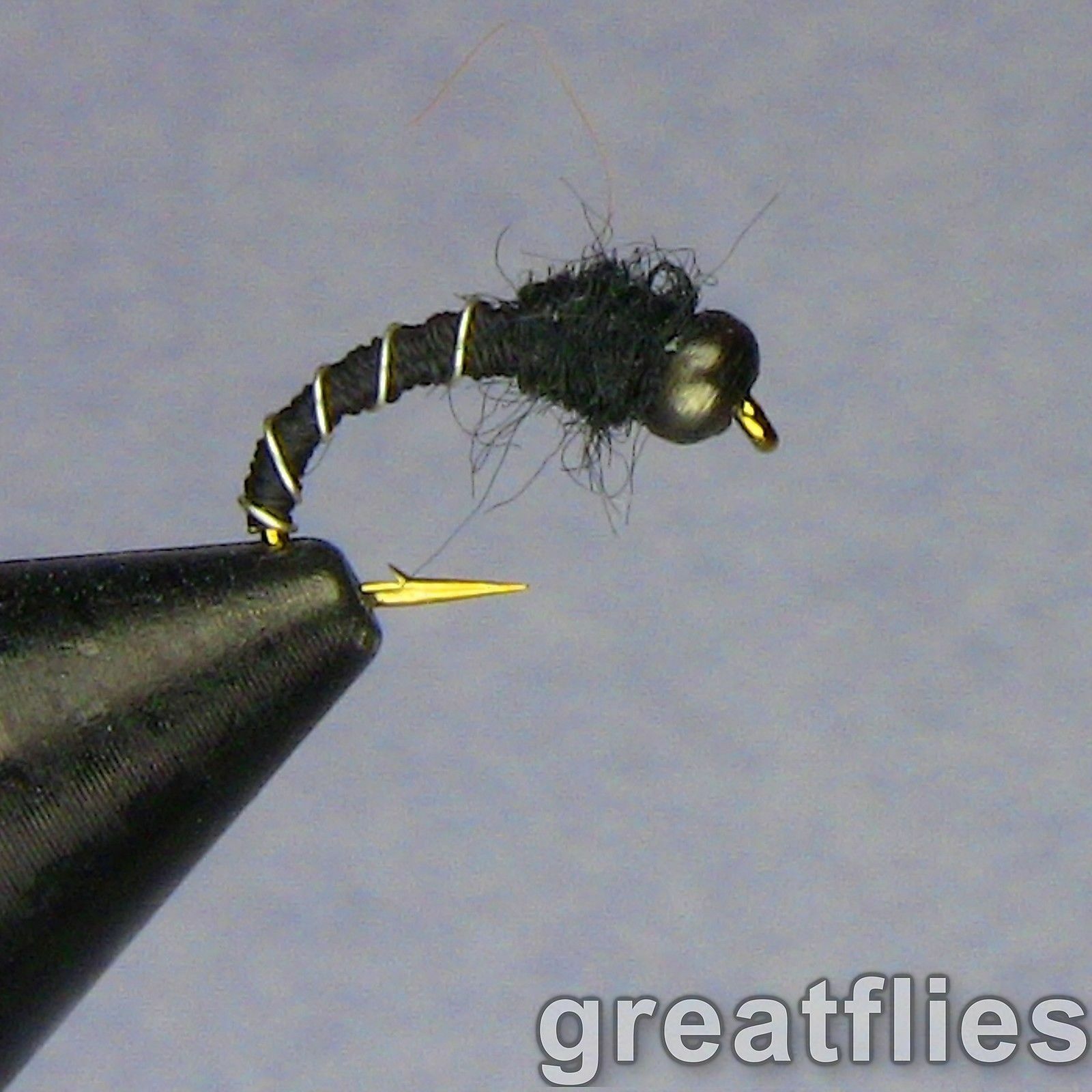 1 dozen (12) - Zebra Midge - Black Bead Head