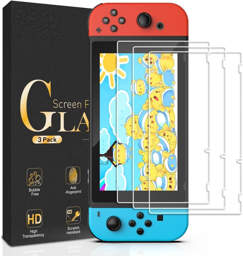 Para Nintendo Switch OLED 2021 Protector de Pantalla de Cristal templado  3Pack