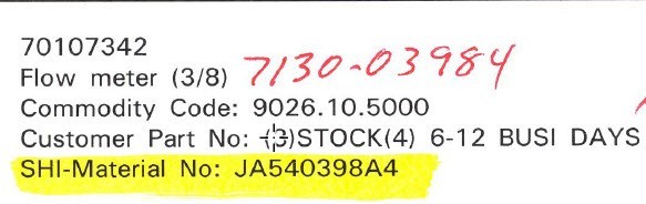 Sumitomo JA540398A4 3/8 Flow Meter
