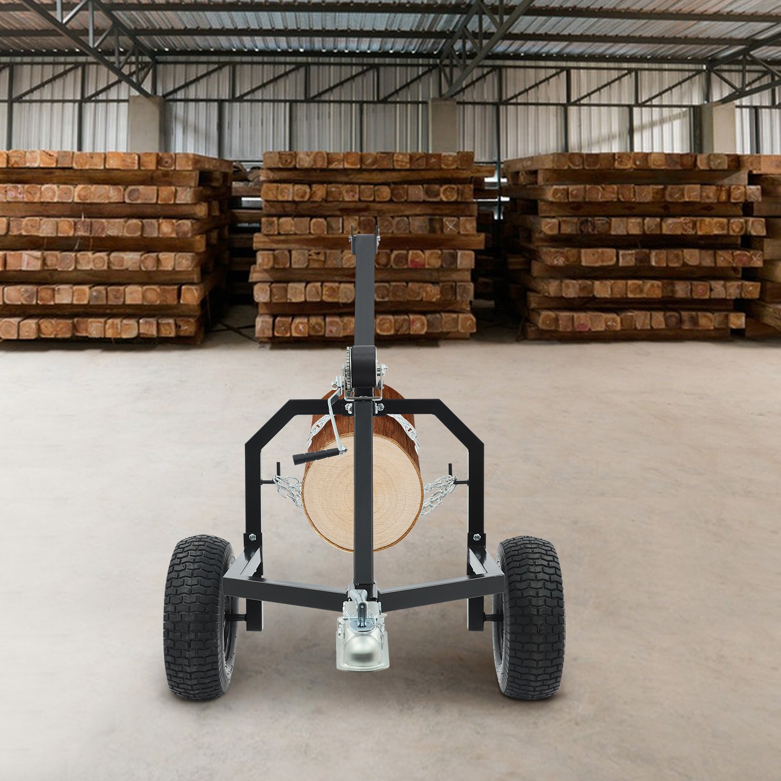 Heavy Log Skidder Logging Trailer Transporting Cart Trolley Log Skidding Cart