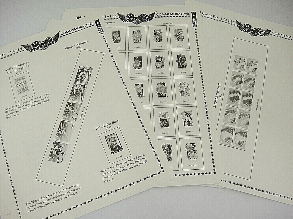 Minkus 1992 U.S. Commemoratives Stamp Album Supplement #43 NOS