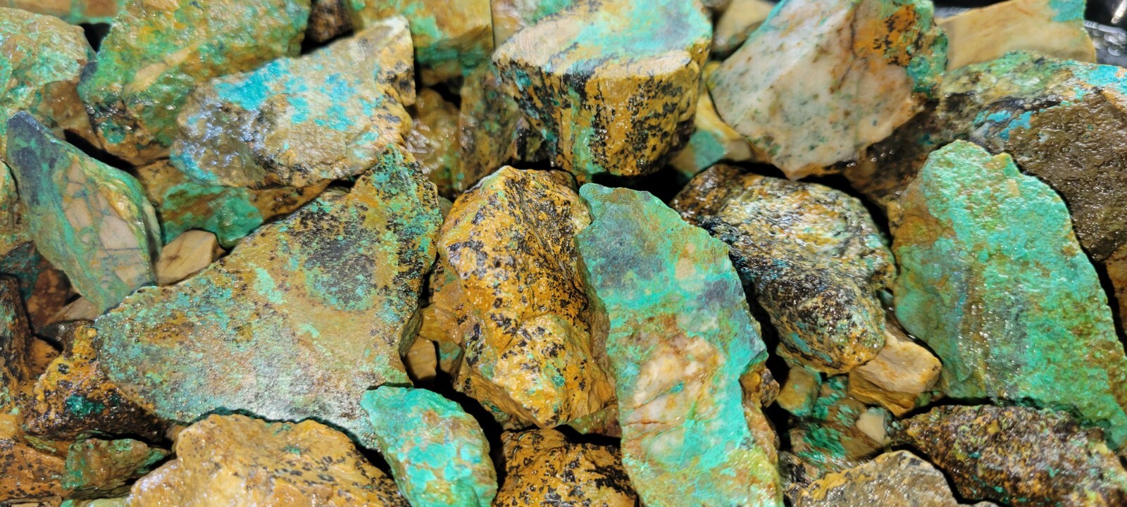 Natural Turquoise Rough Blue Silver Mine, Lone Mountain District NV - Half Pound