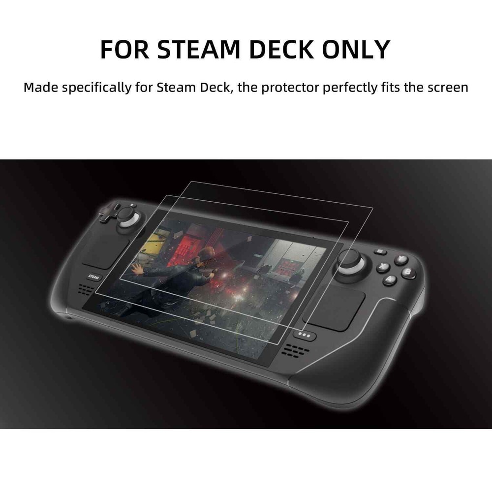 2*Glass Screen Protector 9H Scratchproof Protective Film For Steam Deck Console