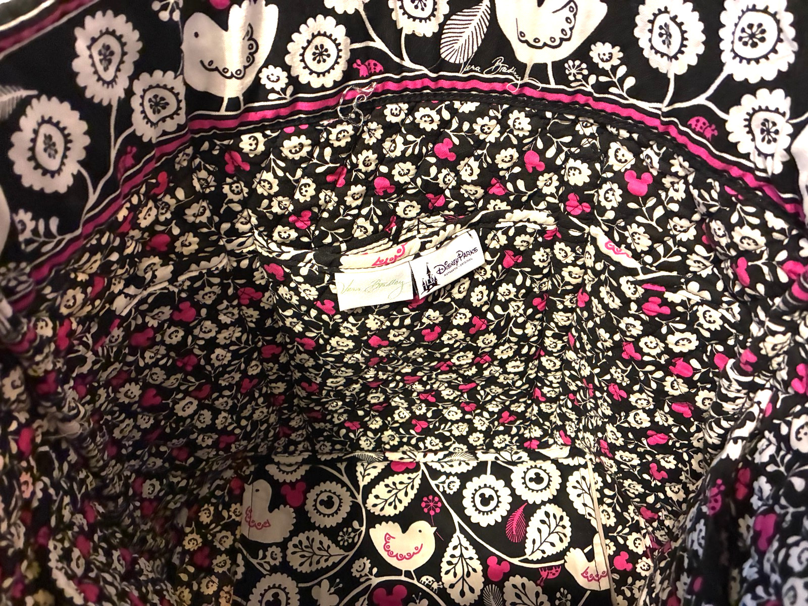 Vera Bradley Disney Parks World Land Mickey Mouse Meets Birdie Toggle Tote Bag