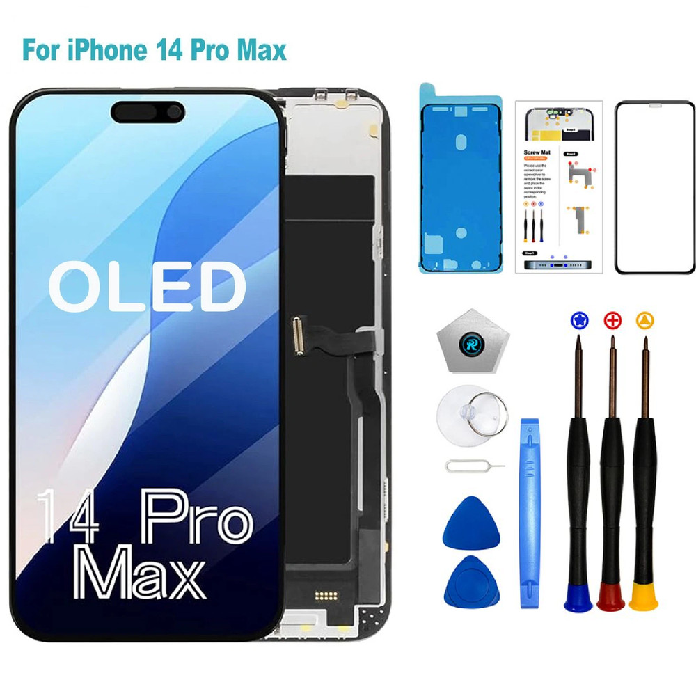For iPhone 14 Pro Max OLED Display Touch Screen Digitizer Assembly Replacement
