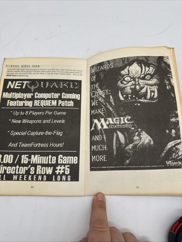 Defcon DC4 Program Guide Vintage defcon Sci-fi Gaming Convention Program 1997