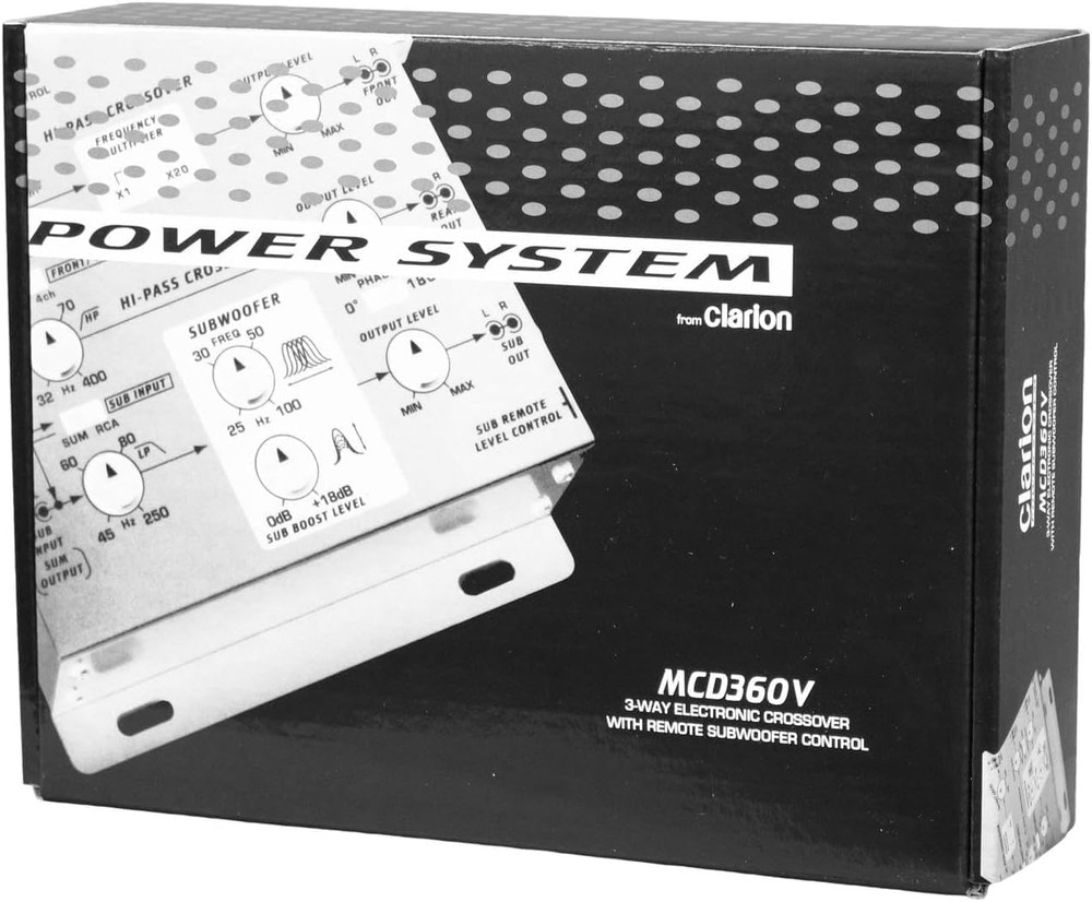 Mobile Electronics Mcd360 3 Way 6 Channel Electronic Crossover with Subwoofer Co