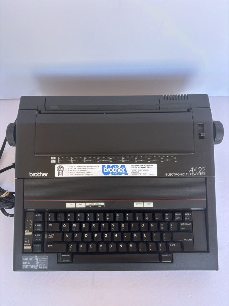 Brother Electronic Typewriter AX-22 (Read Description)