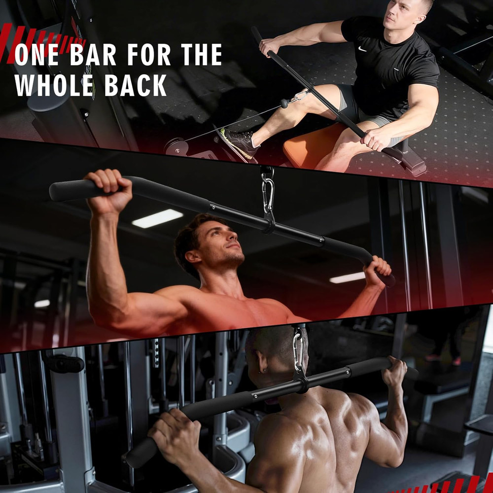 39.7'' LAT Pulldown Bar with Full Rotation, Lat Pulldown Attachments for Pulley
