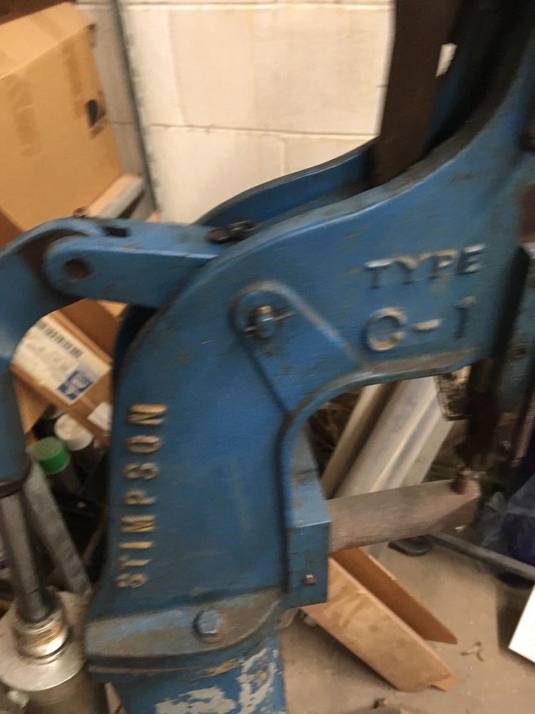 Stimpson Auto Feed Riveting "C-E" Eyeleting Type C1 Machine Pneumatic Electric