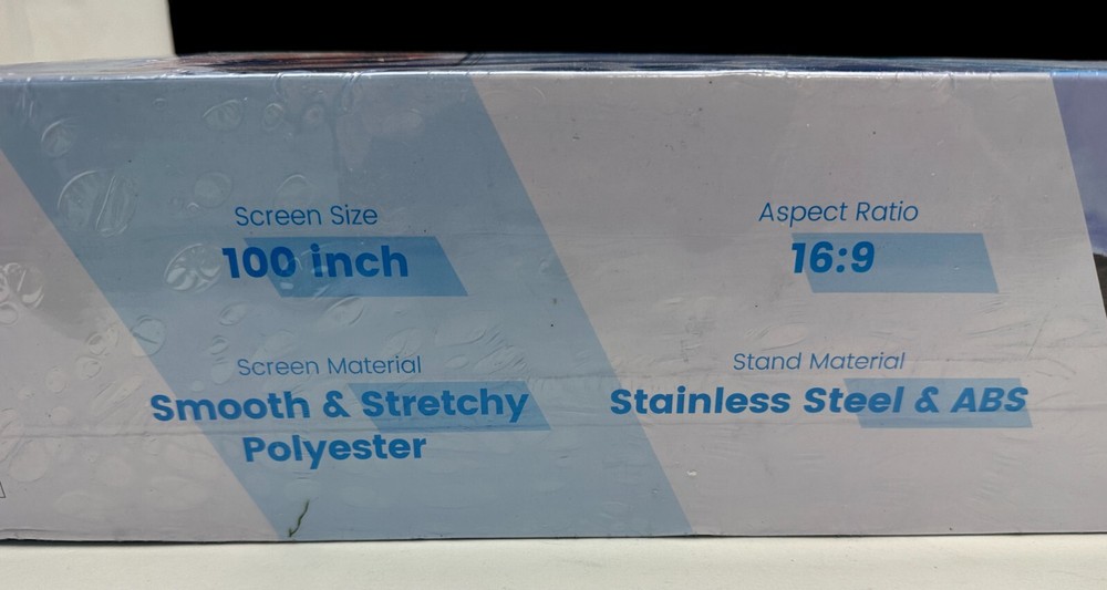 Vankyo Projector Screen With Stand 100 inch 16:9 Ratio
