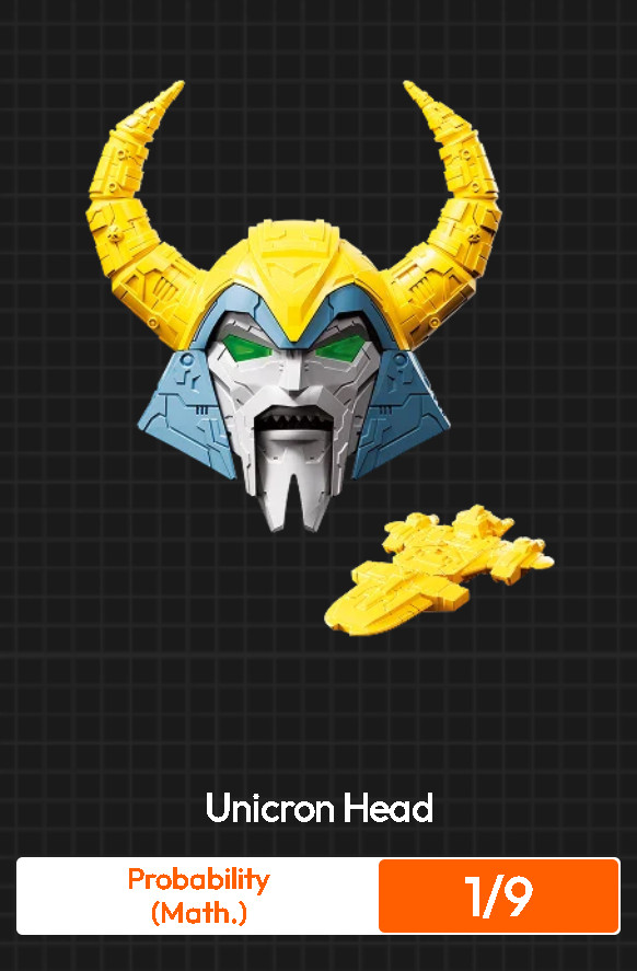 Blokees Transformers Galaxy Version 08 Mini Model Kit Unicron Head 1/9