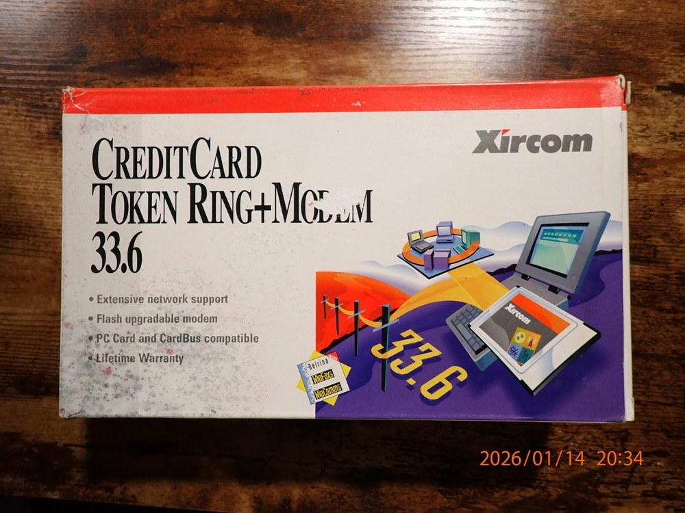Xircom CreditCard Token Ring+Modem 33.6 - Open Box