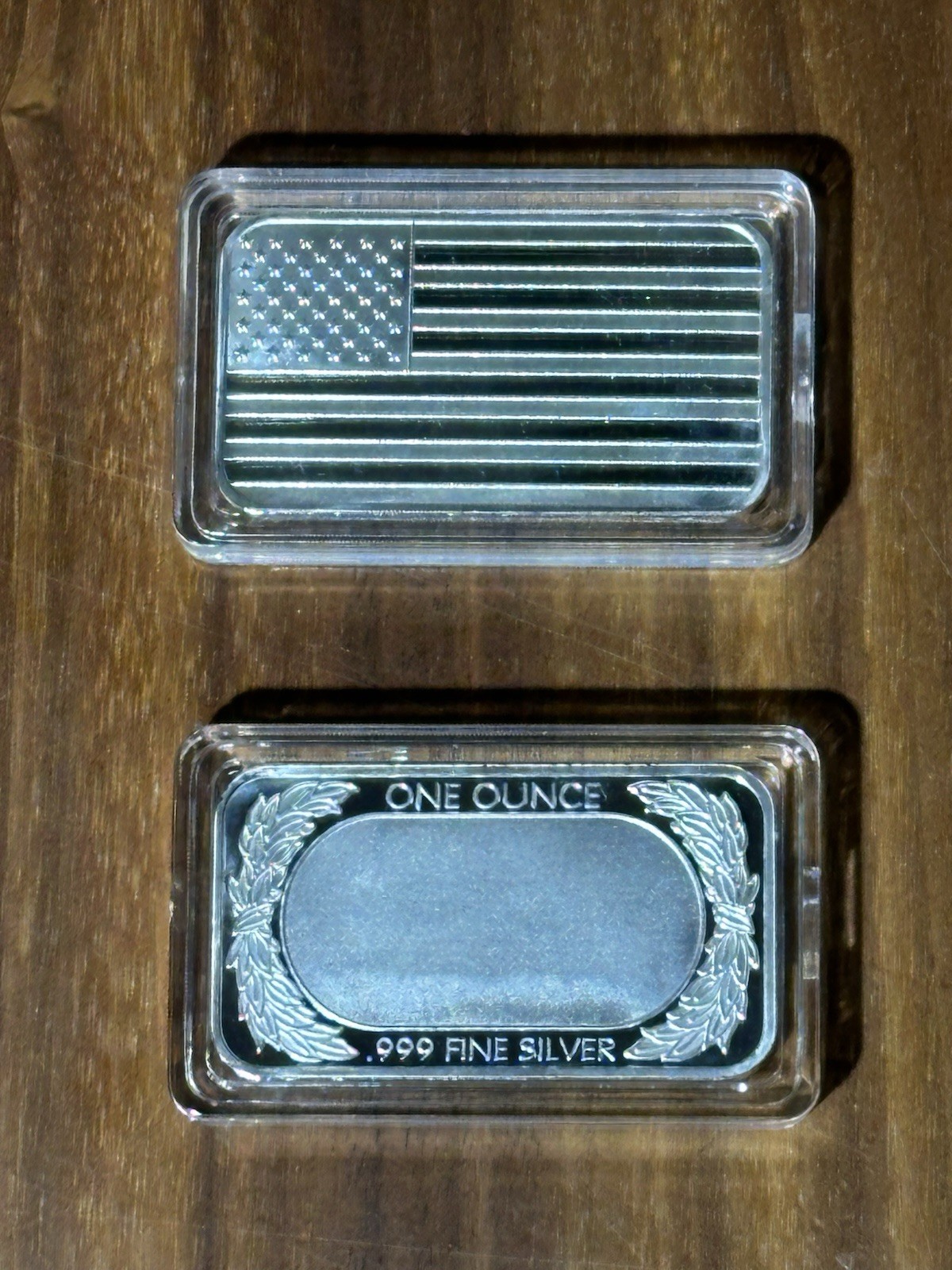 1 OZ Silver Plated American Flag Bar 0.999 Fine Silver US Seller (zinc/alloy)