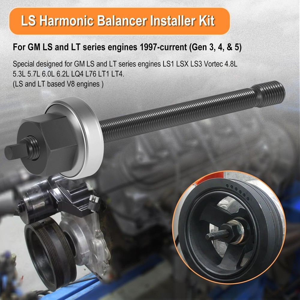 For GM'S LS & LT V8 Engine Systems 15088 LS Harmonic Balancer Installer Kit