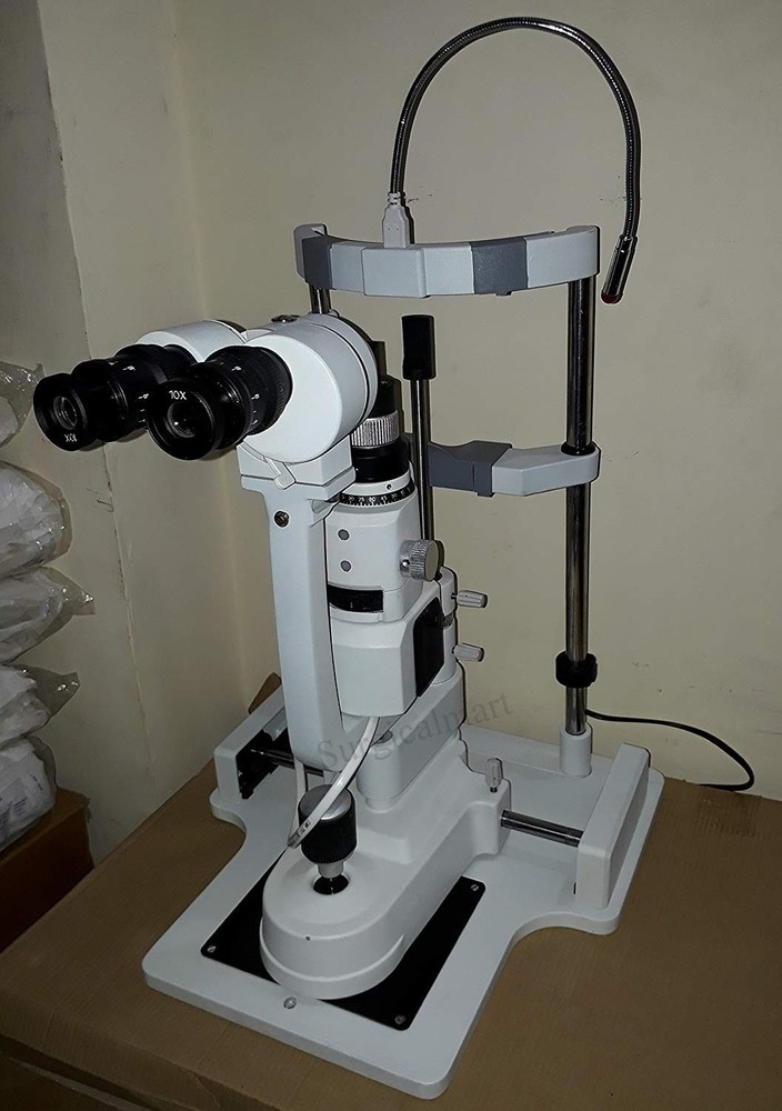 Slit Lamp Microscope Zeiss Type 2 Step Complete With Wooden table