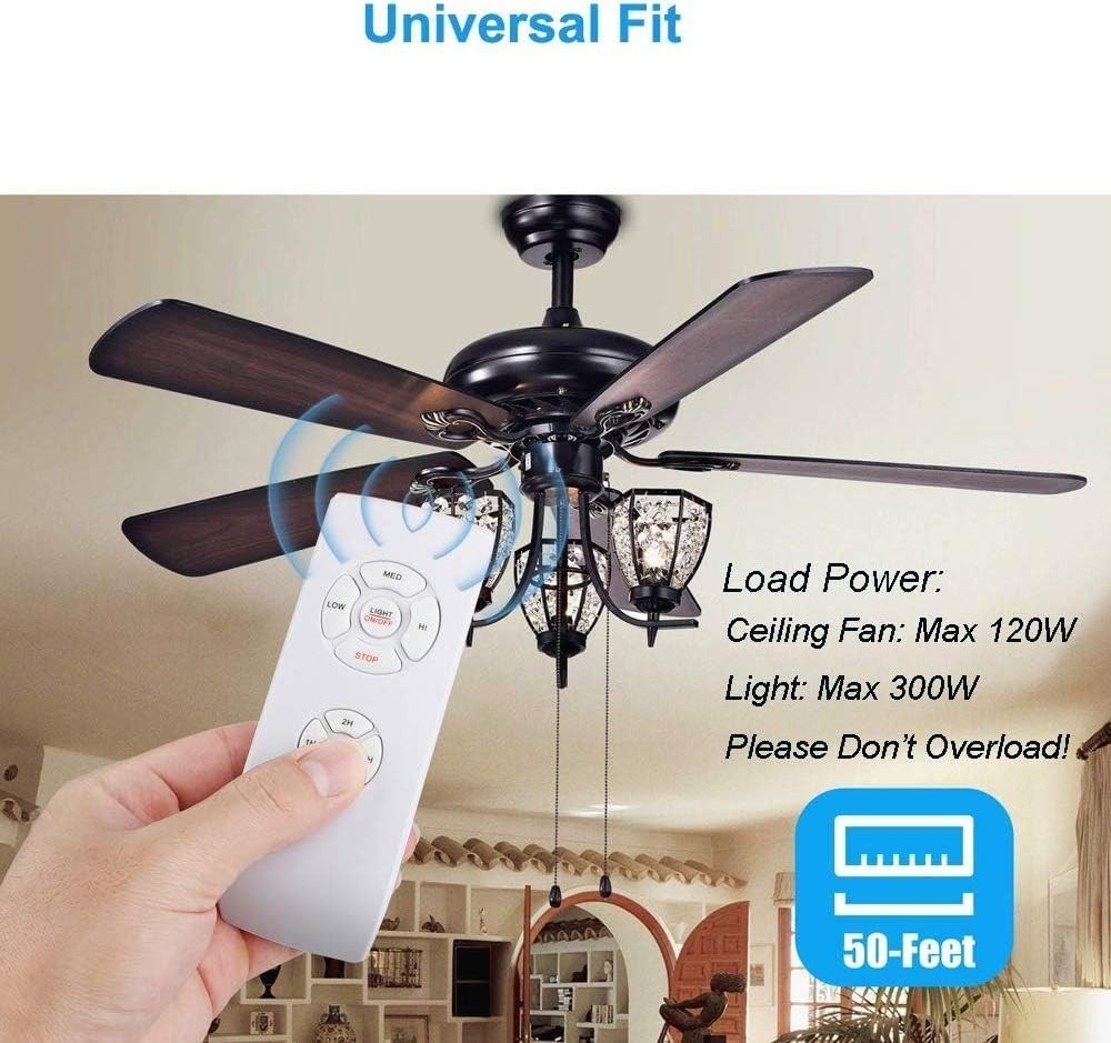 Timing Wireless Remote Control for Ceiling Fans - Universal Fit & Easy Operation