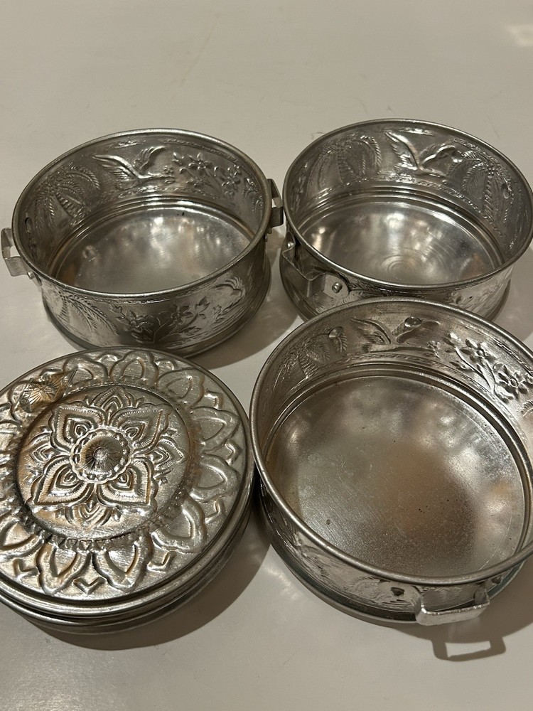 Vintage Tiffin 🇹🇼 Taiwan metal Stackable Lunch Pails 🪣