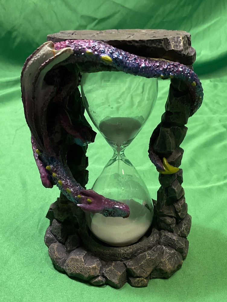 open box- Dragon Hourglass White Sand Timer.