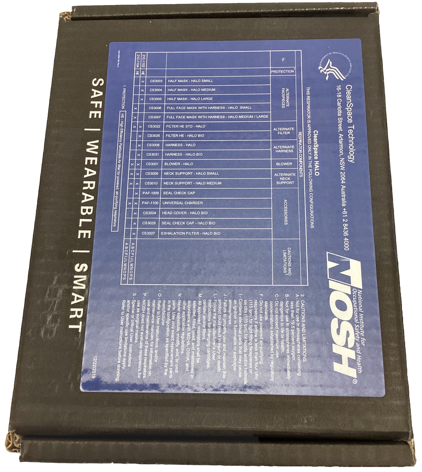 CleanSpace Respirators CS3020 HALO PAPR Power System – NIOSH