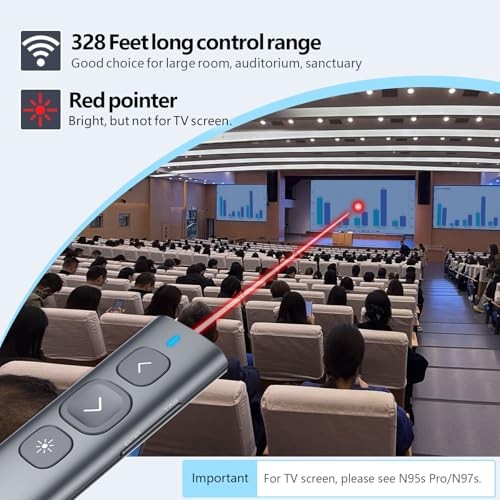 Norwii N95 Clicker for PowerPoint Presentation Remote Wireless Laser Pointer