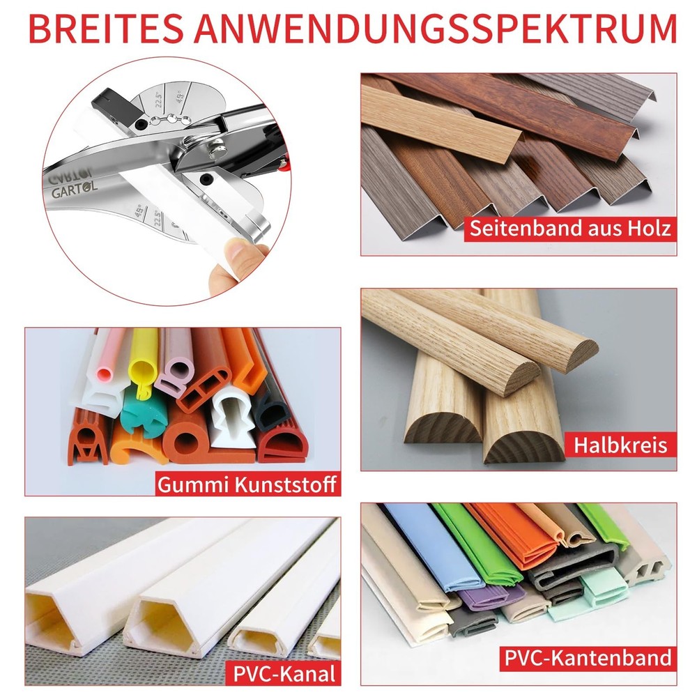 GARTOL Miter Shears 22.5°-135° Adjustable – Precision Angle Cutt