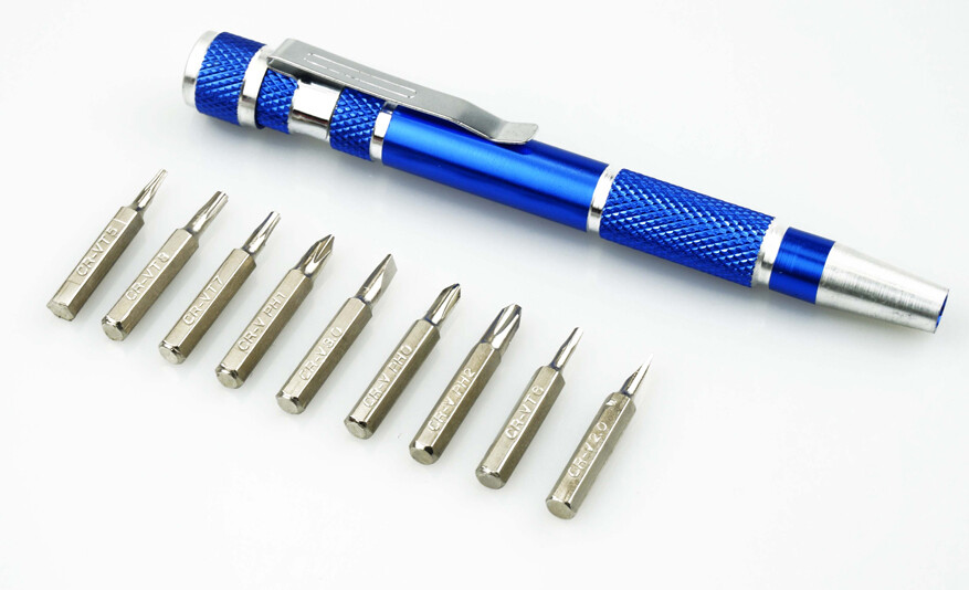 New 10pc Precision Screwdriver Bit Set - Torx, Star, Phillips # 7525TS