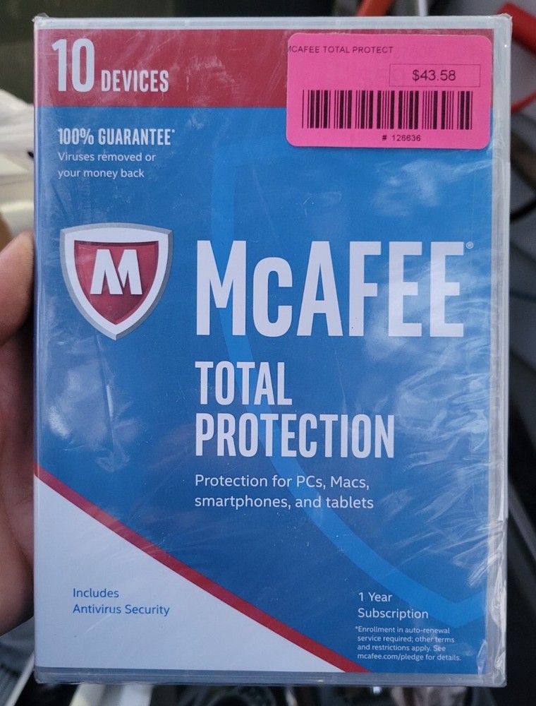 MCAFEE TOTAL 10 DEVICES 1 YEAR SEALED FULL VERSION
