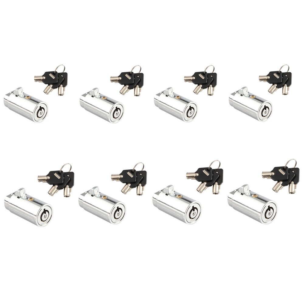 8 KEYED DIFFERENT Vending machine T Handle lock Cylinder Plug Locks Universal