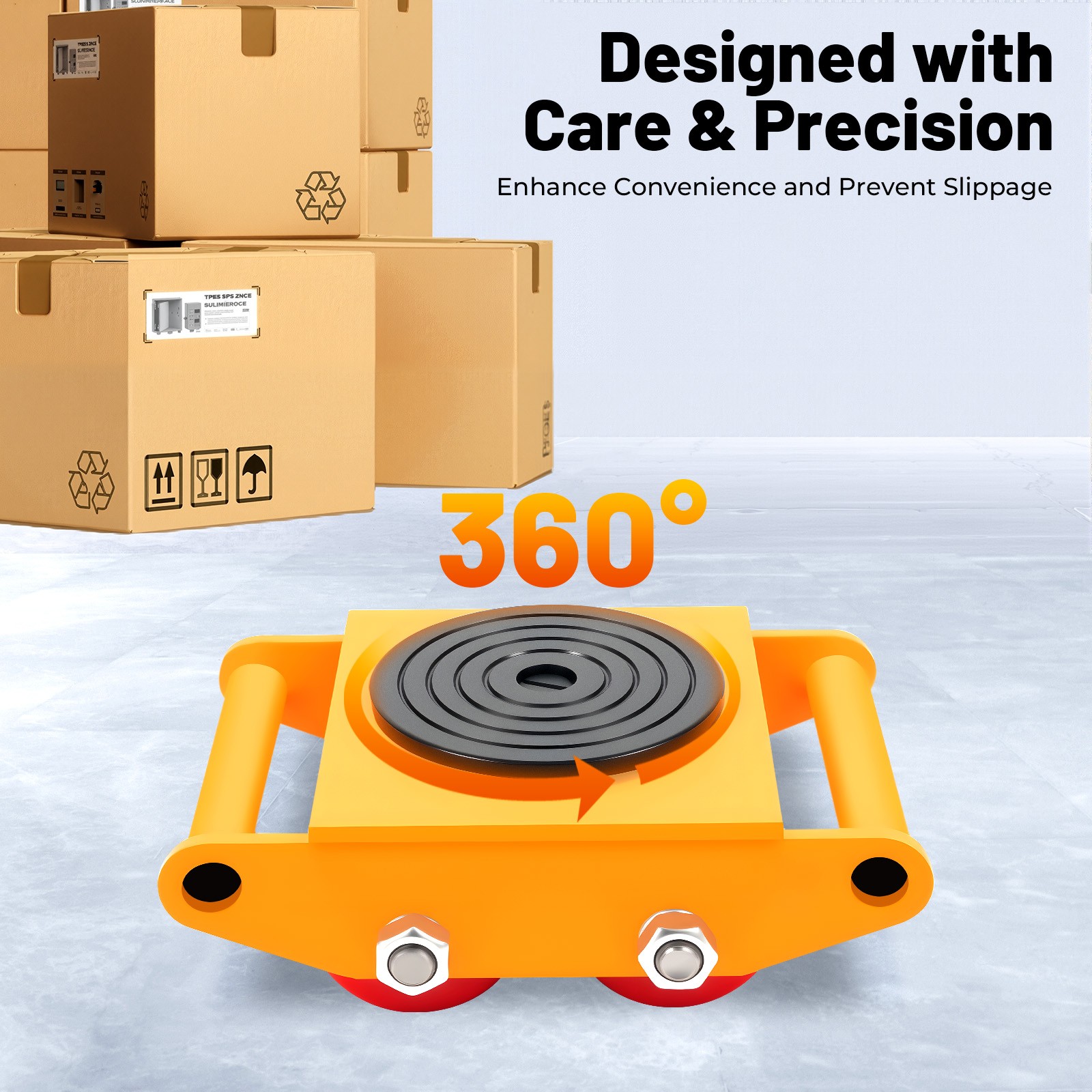 4X 6T Machinery Skate Dolly Heavy Duty Industrial Moving Equipment Mover Rollers