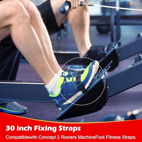 Rowing Machine Feet Straps for Concept 2 Rower - Foot Strap Replacement,