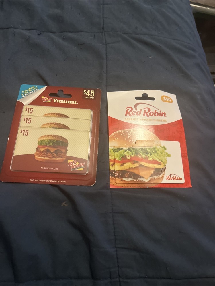 RED ROBIN $95 In Gift Card Value New