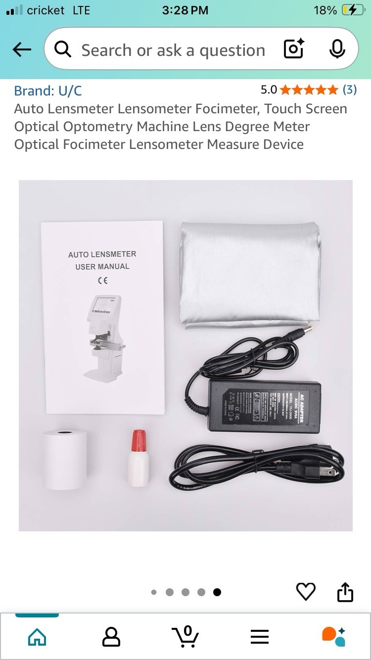 Auto Lensmeter Lensometer Focimeter Touchscreen Measure Device W/ Thermal Print