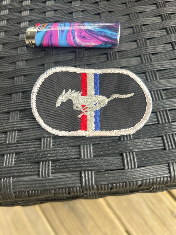 Vintage Ford Mustang Embroidered Patch 3.5" Oval