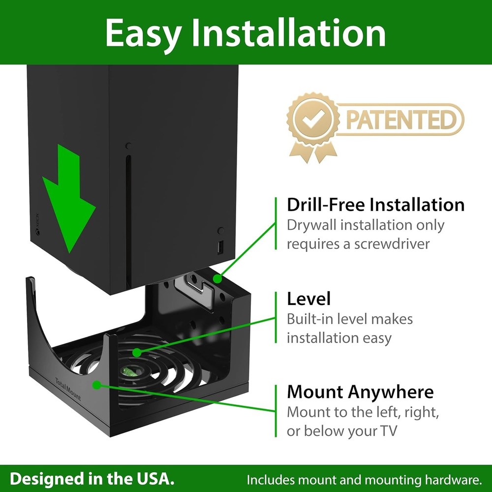 All-Side Secure Wall Mount for Xbox Series X - Effortless Installation & Access