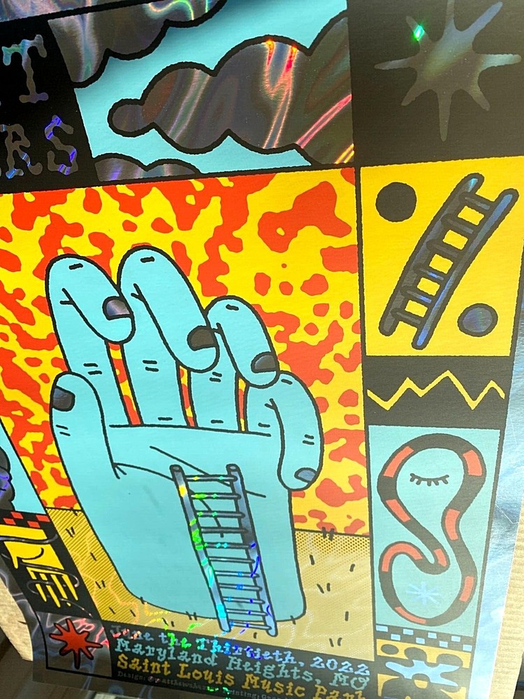 The Avett Brothers Maryland Heights St Louis MO 2022 AP LAVA FOIL Poster #/06