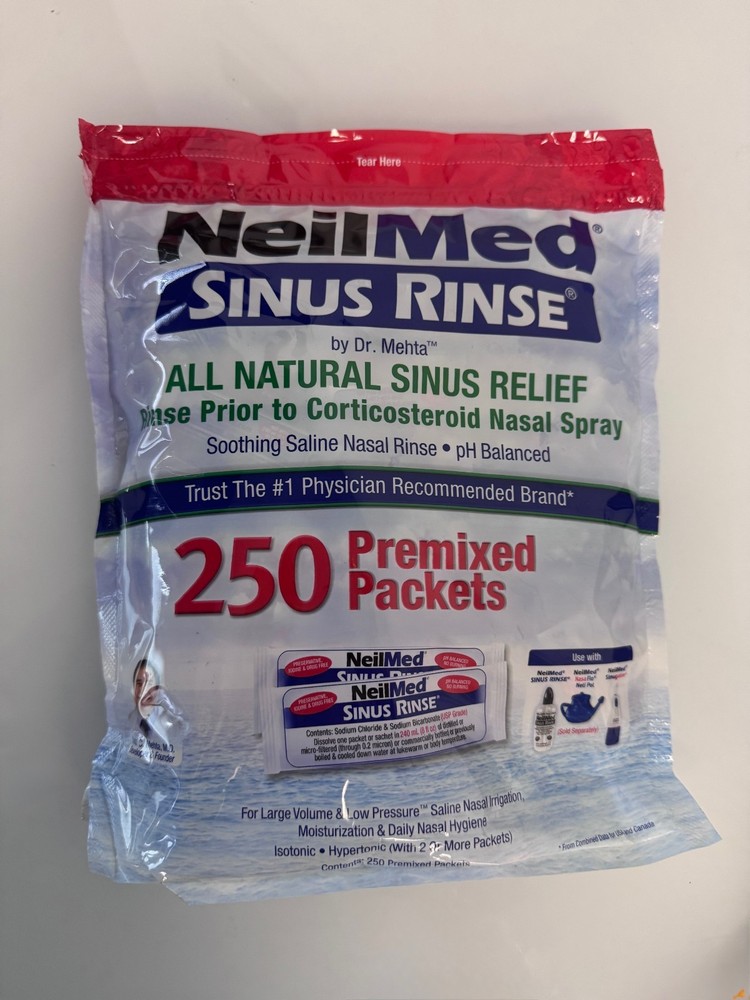 NEILMED SINUS RINSE 250 PACKETS PREMIXED REFILL