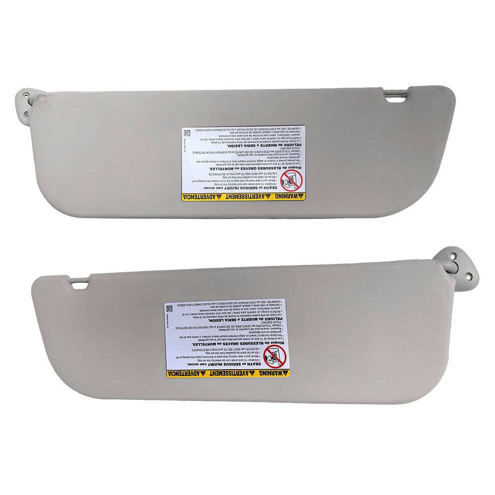 For 2009-14 Ford E150 E250 E350 Driver & Passenger Gray Sun Visor 9C2Z1504105AA